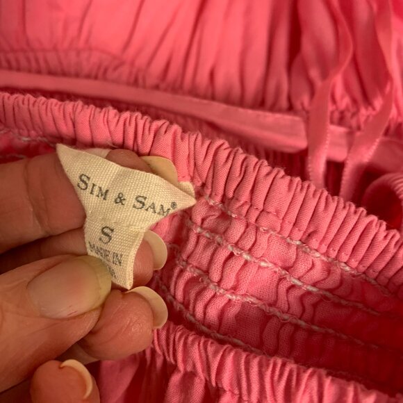 Coquette Romantic Cottagecore Boho Feminine Romantic Puff Sleeves Mini Smocked - Picture 5 of 10